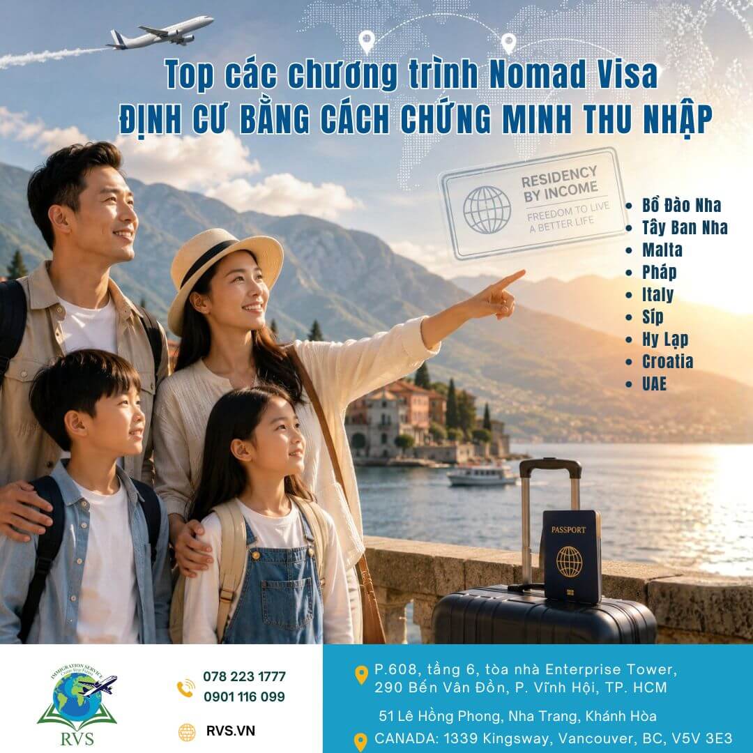 Nomad Visa định cư bằng cách chứng minh thu nhập