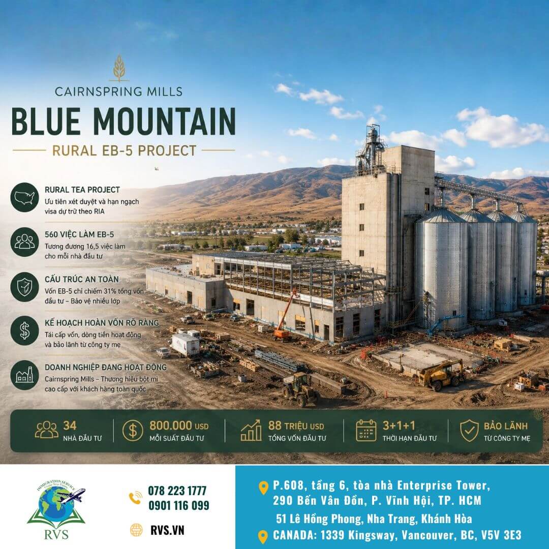 Dự án EB-5 Cairnspring Mills Blue Mountain