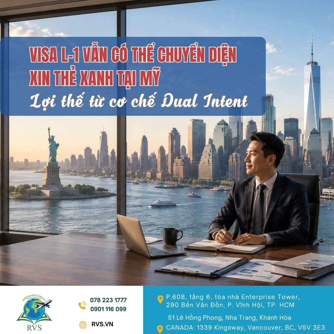 Visa L1 dual intent chuyển diện tại Mỹ