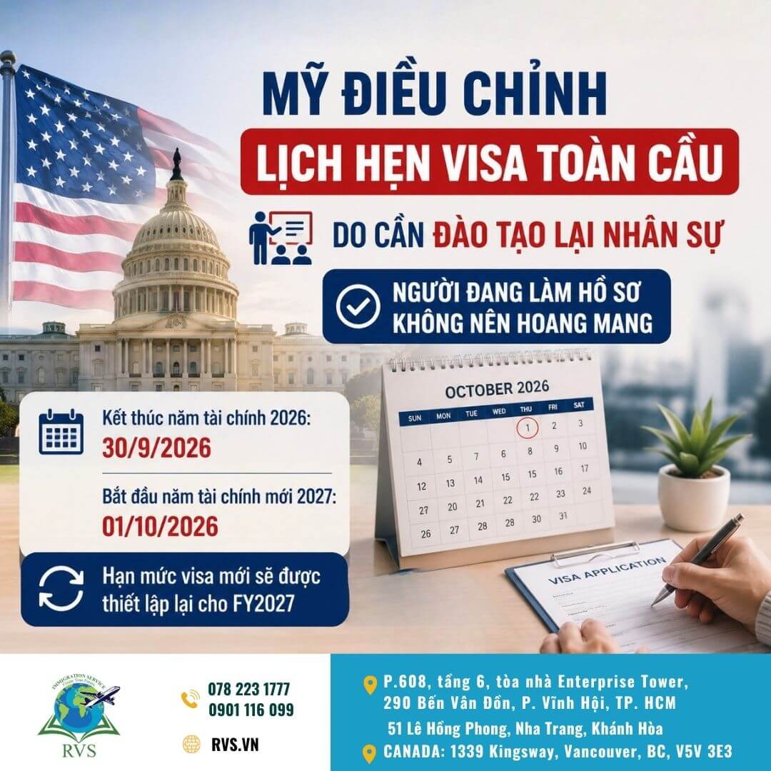 Lịch phỏng vấn visa Mỹ