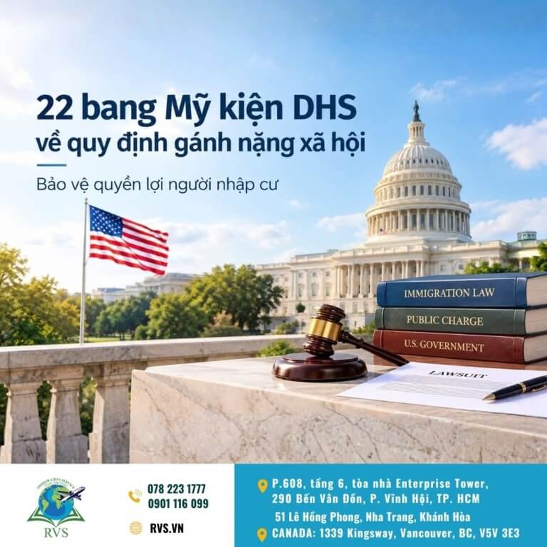 22 bang Mỹ kiện DHS về quy định gánh nặng xã hội để bảo vệ người nhập cư